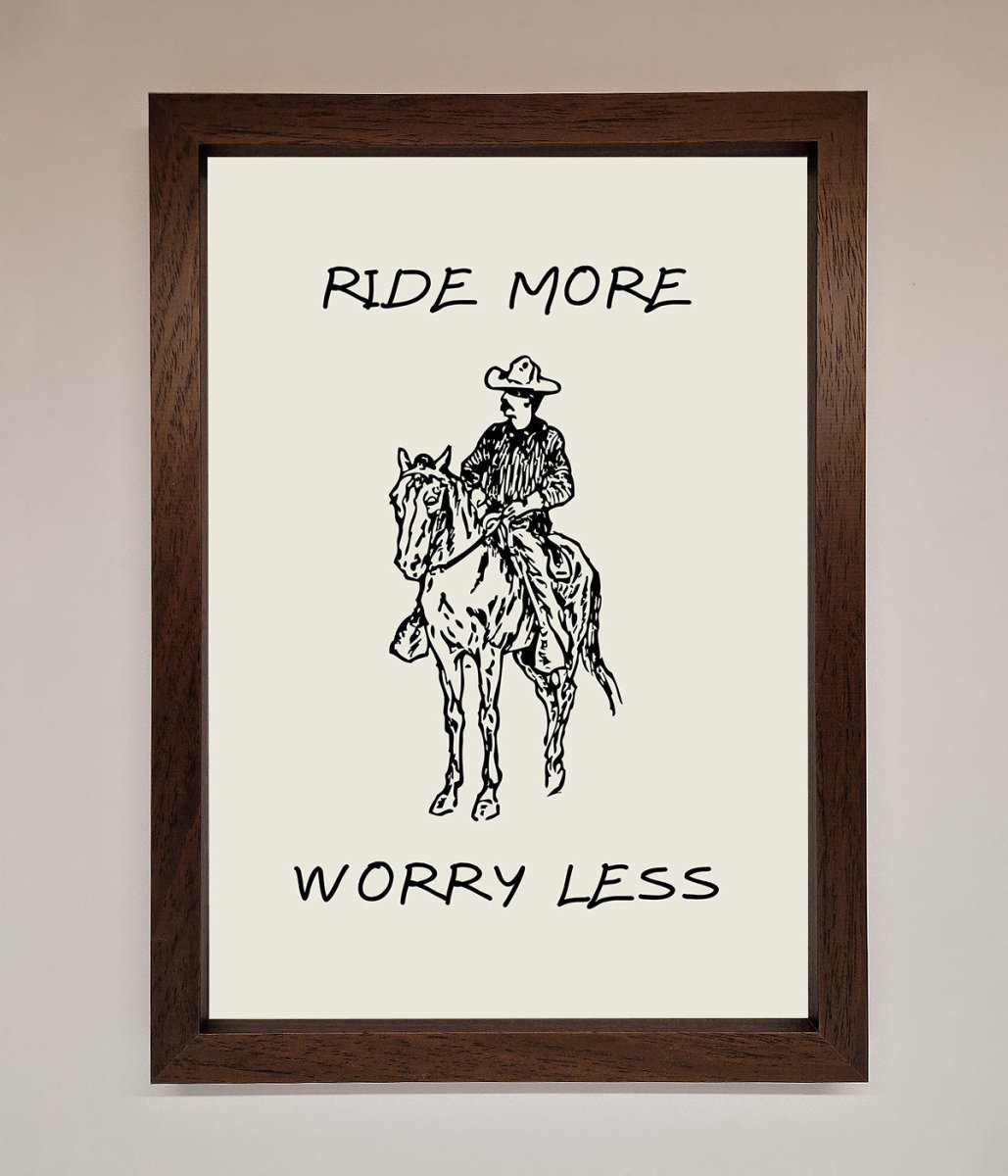 Ride More Worry Less Framed Wall Art - Zestio