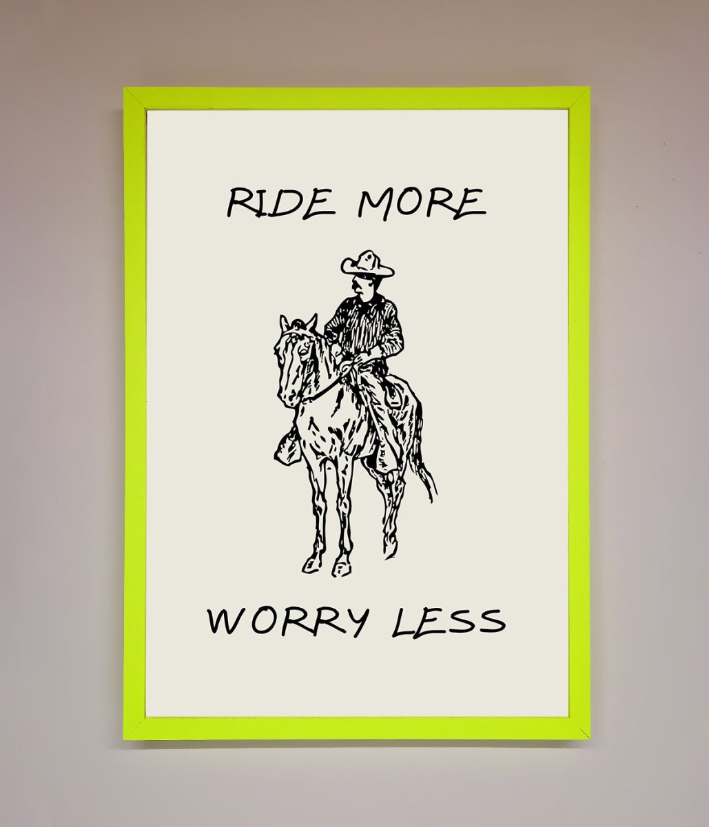 Ride More Worry Less Framed Wall Art - Zestio