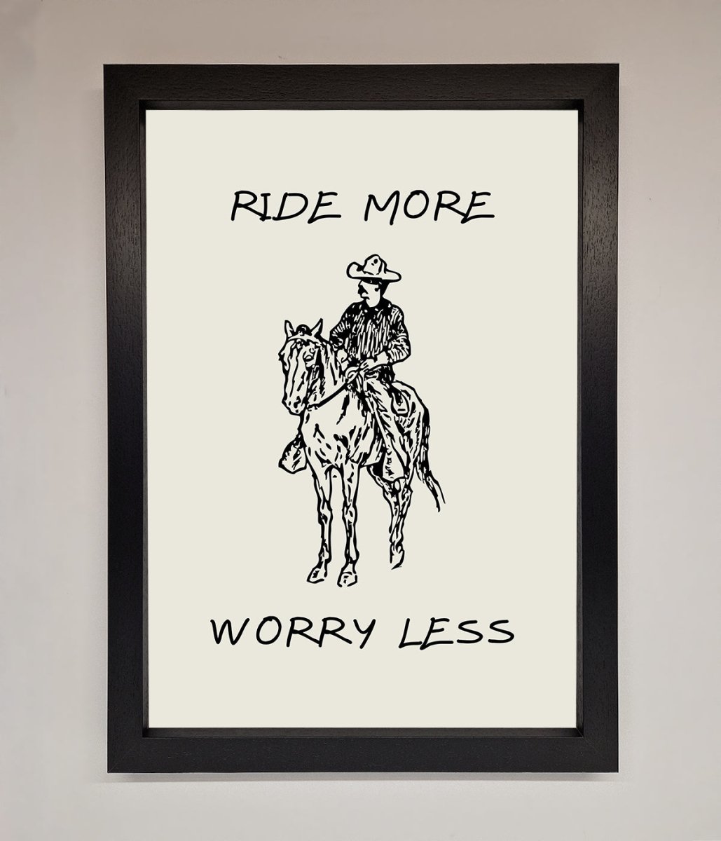Ride More Worry Less Framed Wall Art - Zestio