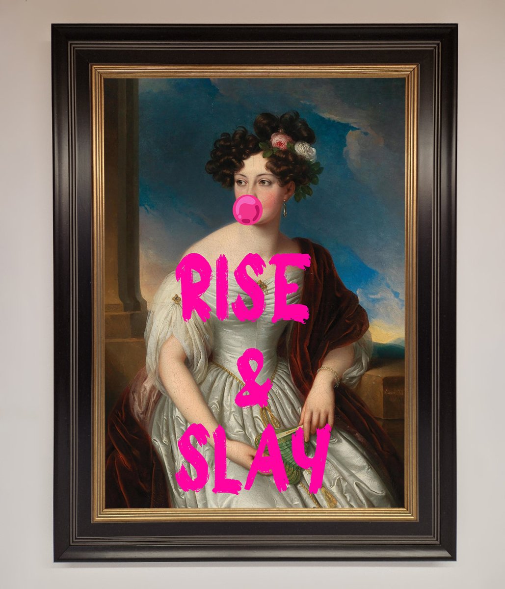 Rise And Slay Framed Wall Art - Zestio