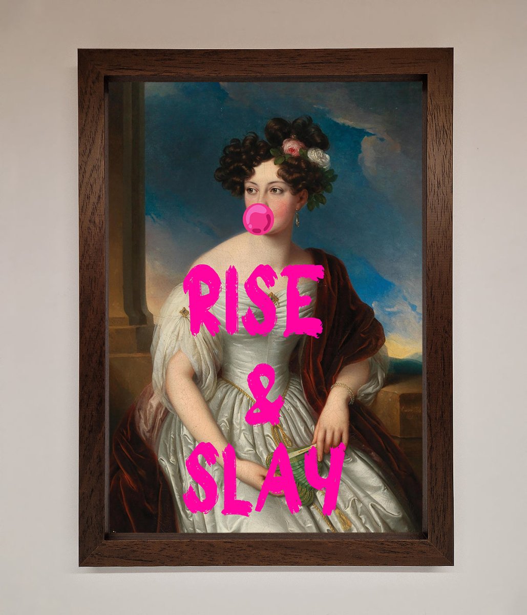 Rise And Slay Framed Wall Art - Zestio