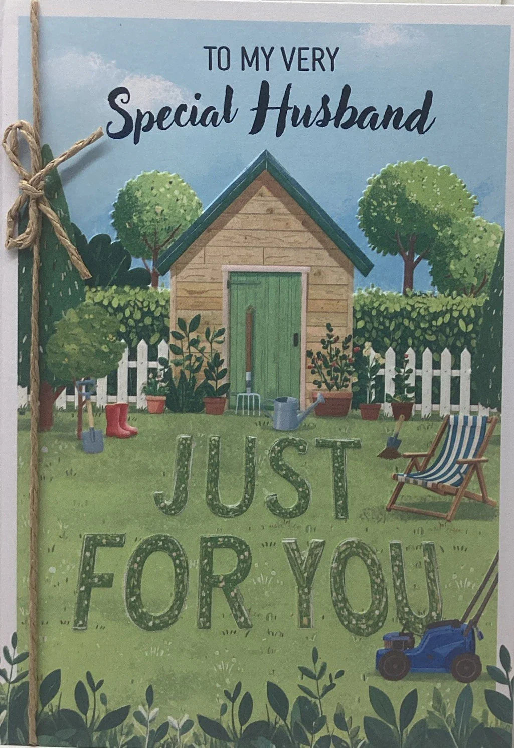 HUSBAND BIRTHDAY CARD GARDEN 7”x5”
