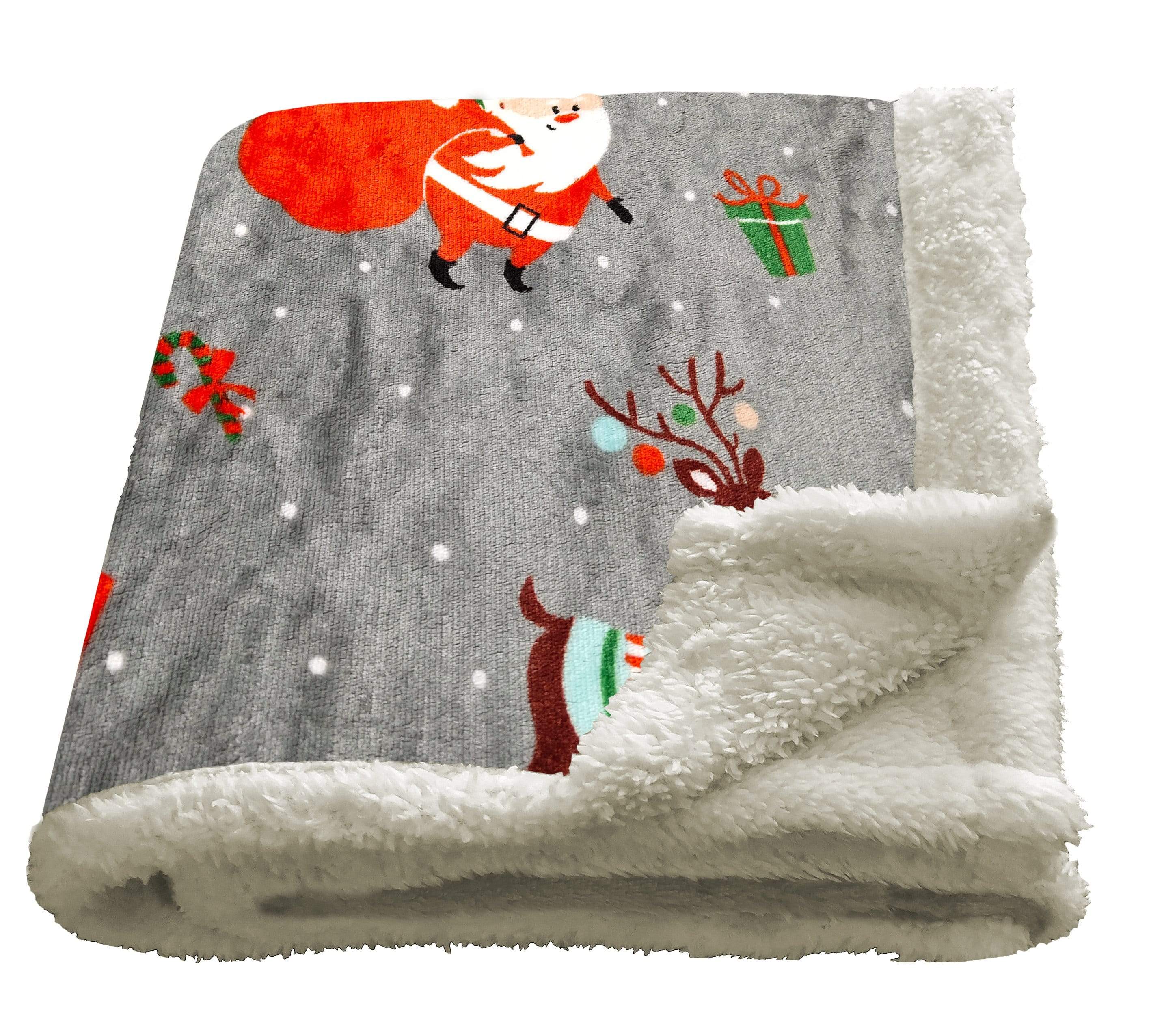 OLIVIA ROCCO Duvet Set Santa Christmas Presents Reversible Teddy Fleece Soft Warm With Faux Fur Bedding OEKO TEX Certified