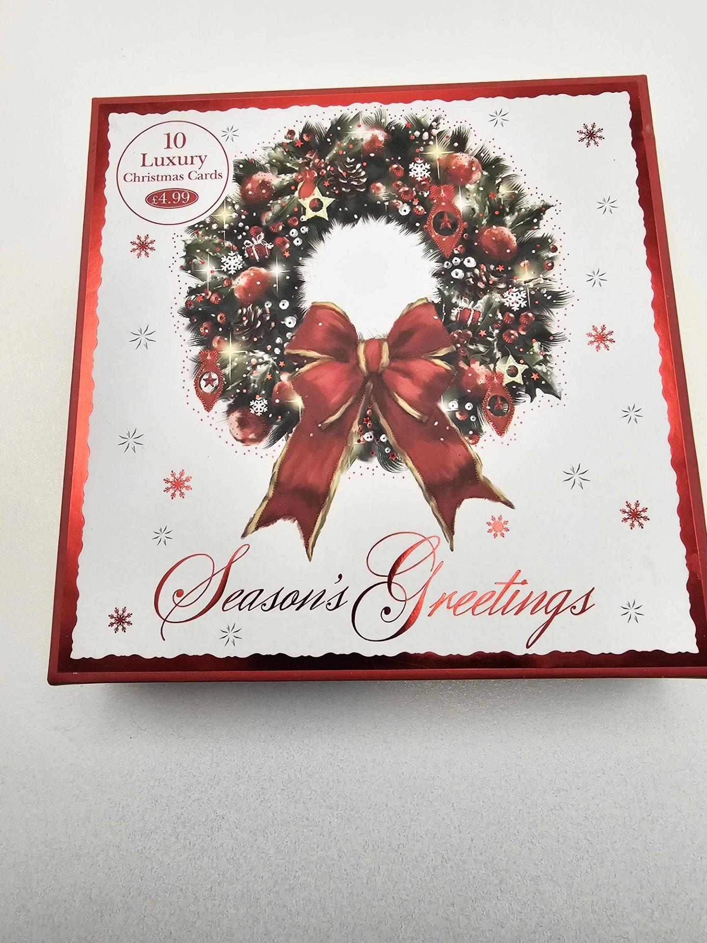 seasons greetings boxed luxury card reef 10 carfds