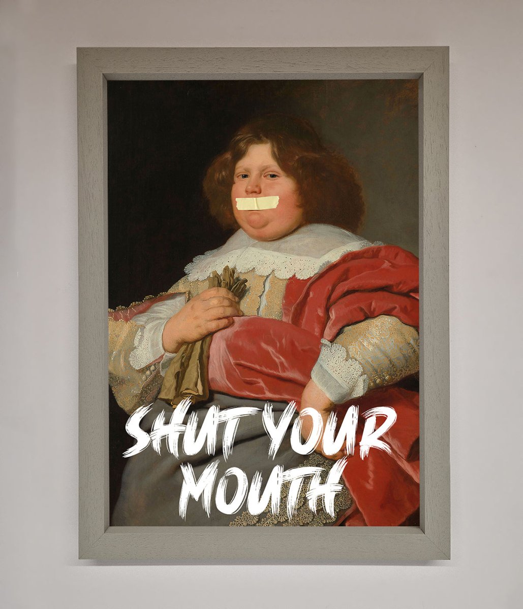 Shut Your Mouth Framed Print - Zestio