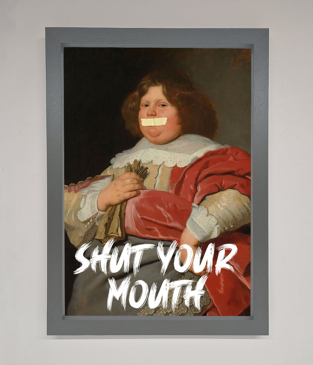 Shut Your Mouth Framed Print - Zestio