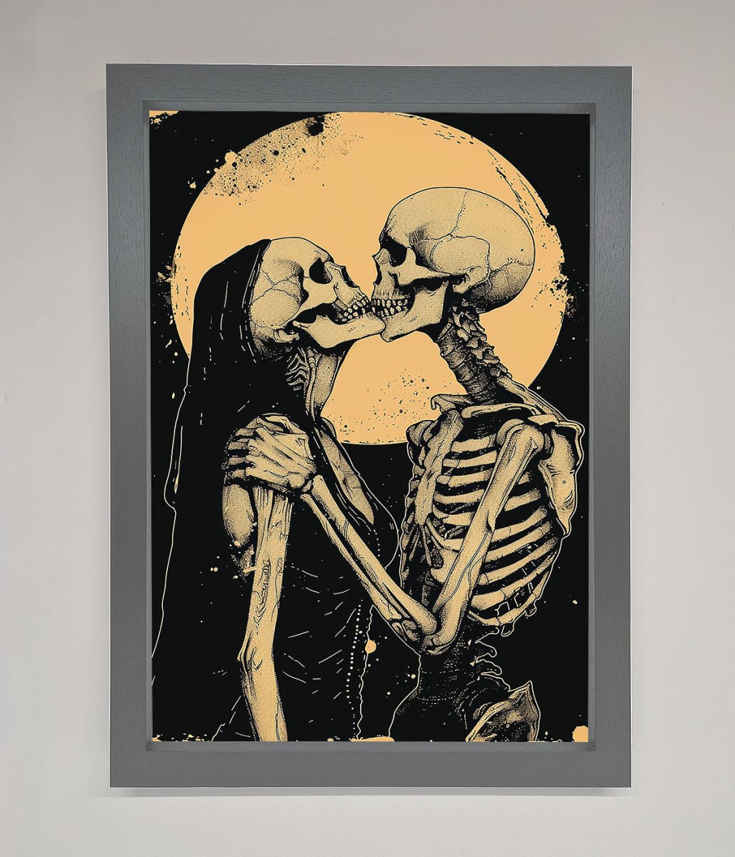 Skeleton Embrace Framed Poster - Zestio