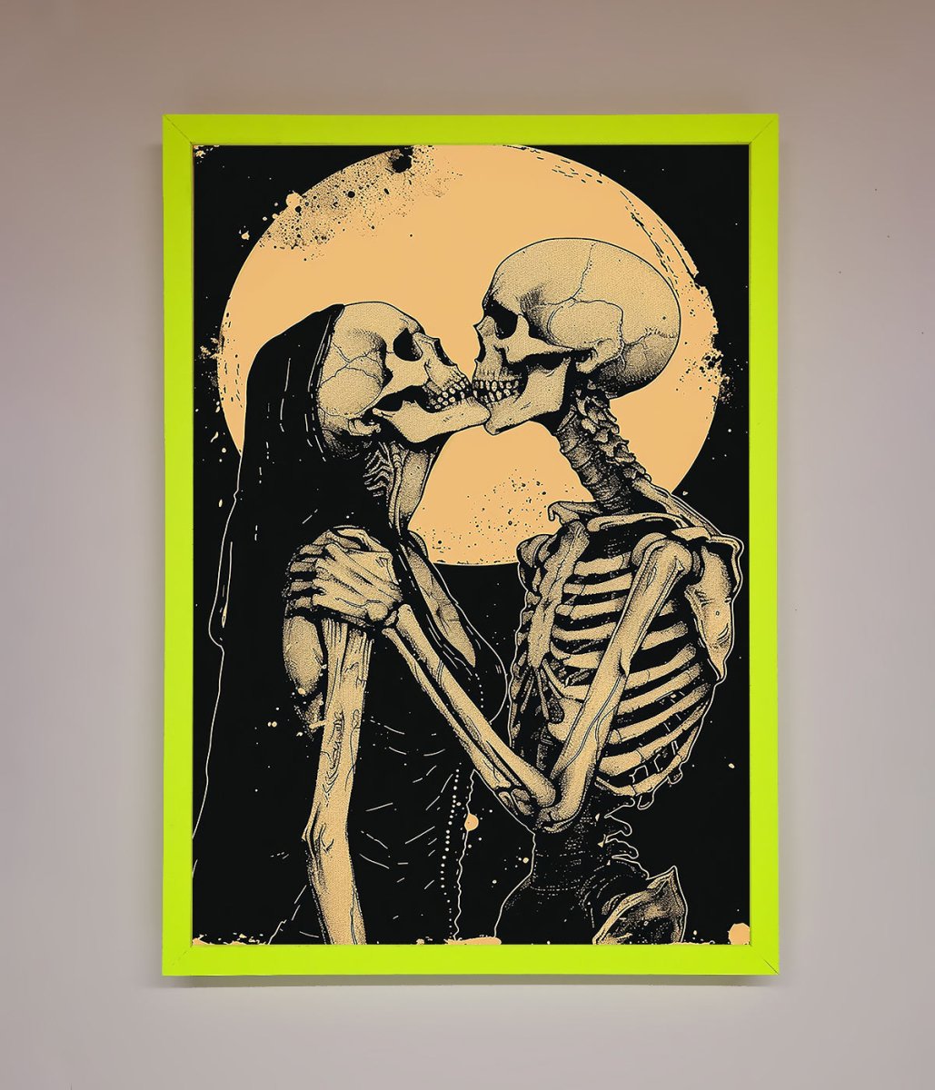 Skeleton Embrace Framed Poster - Zestio