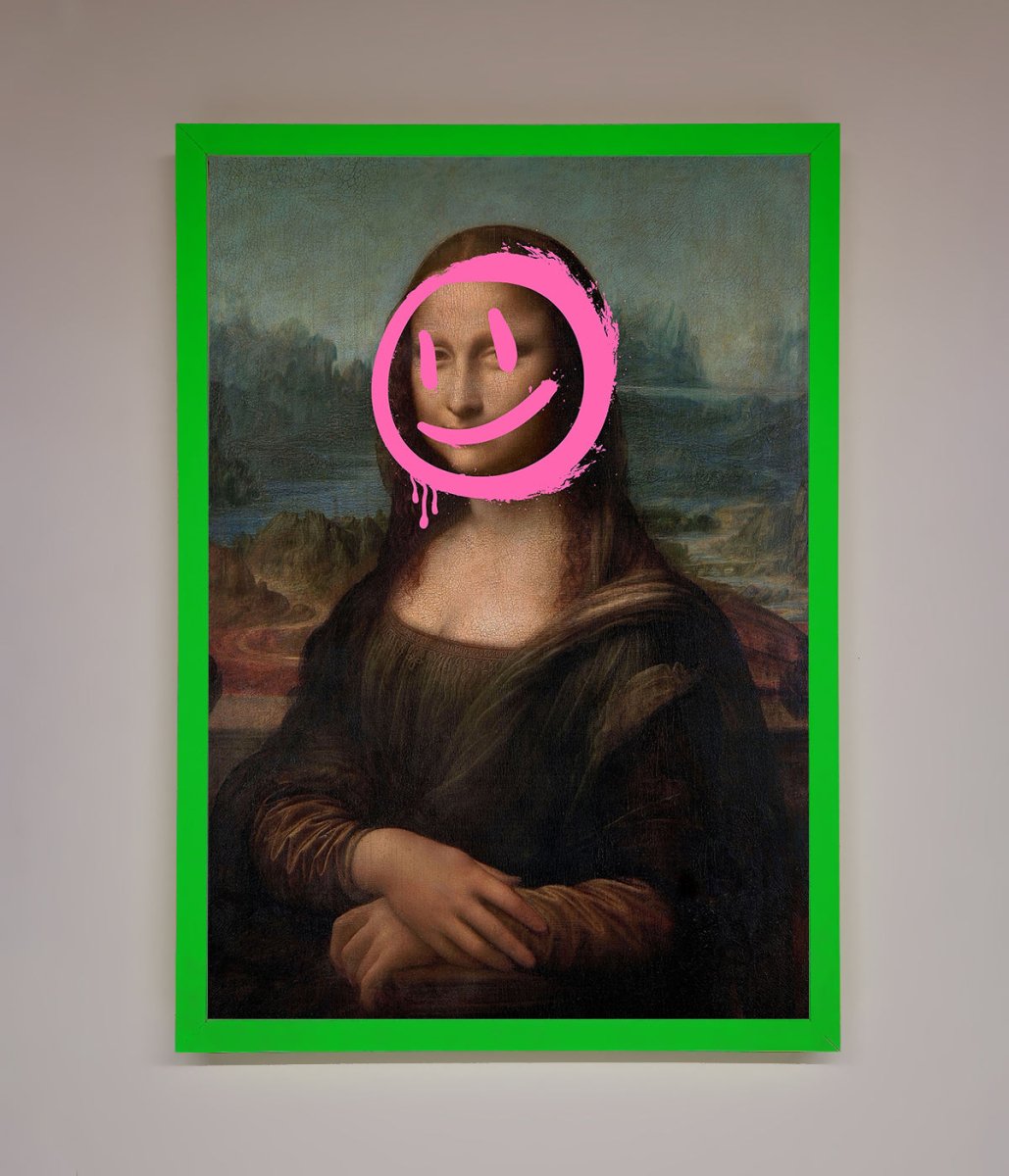 Smiley Mona Lisa Framed Print - Zestio