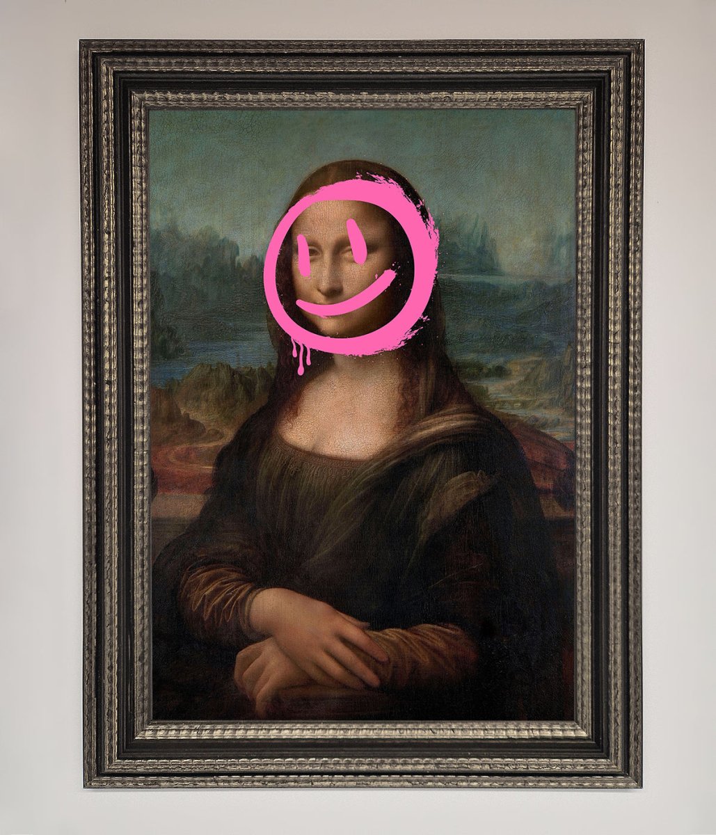 Smiley Mona Lisa Framed Print - Zestio