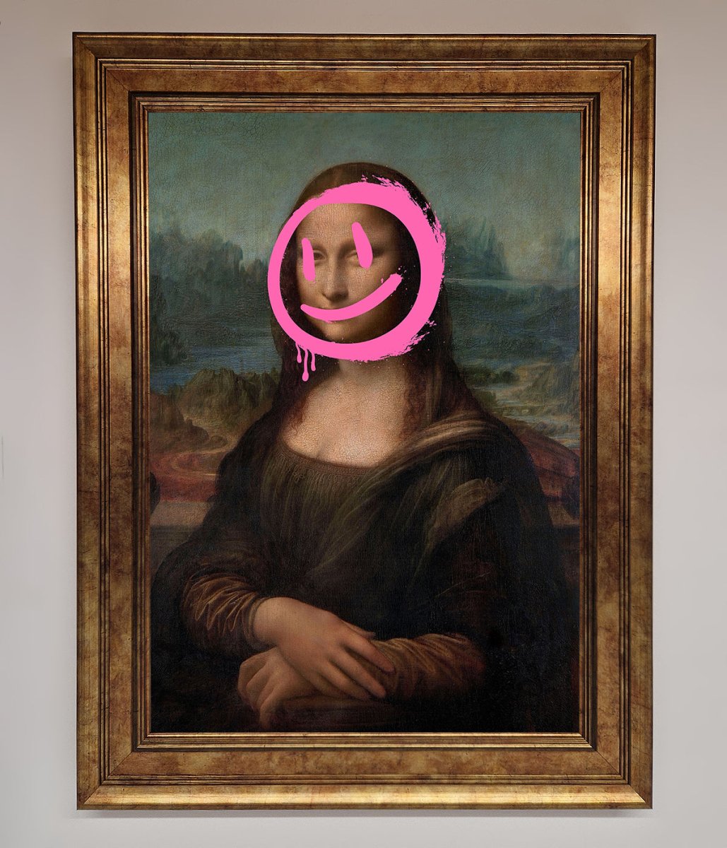 Smiley Mona Lisa Framed Print - Zestio