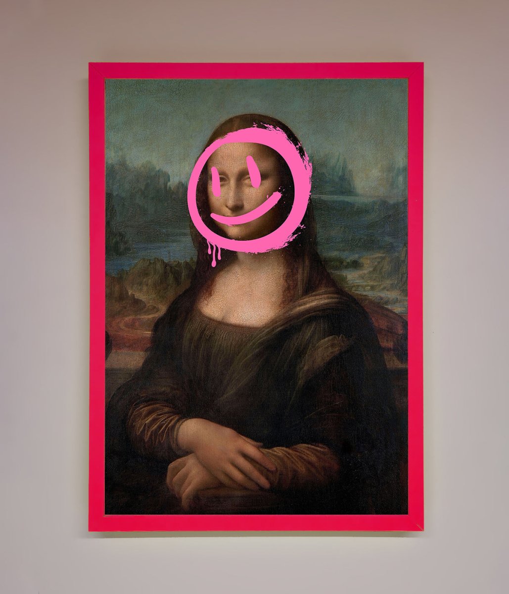 Smiley Mona Lisa Framed Print - Zestio