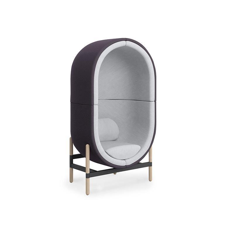 Space Egg Shape Two Seater Sofa, Single Seater