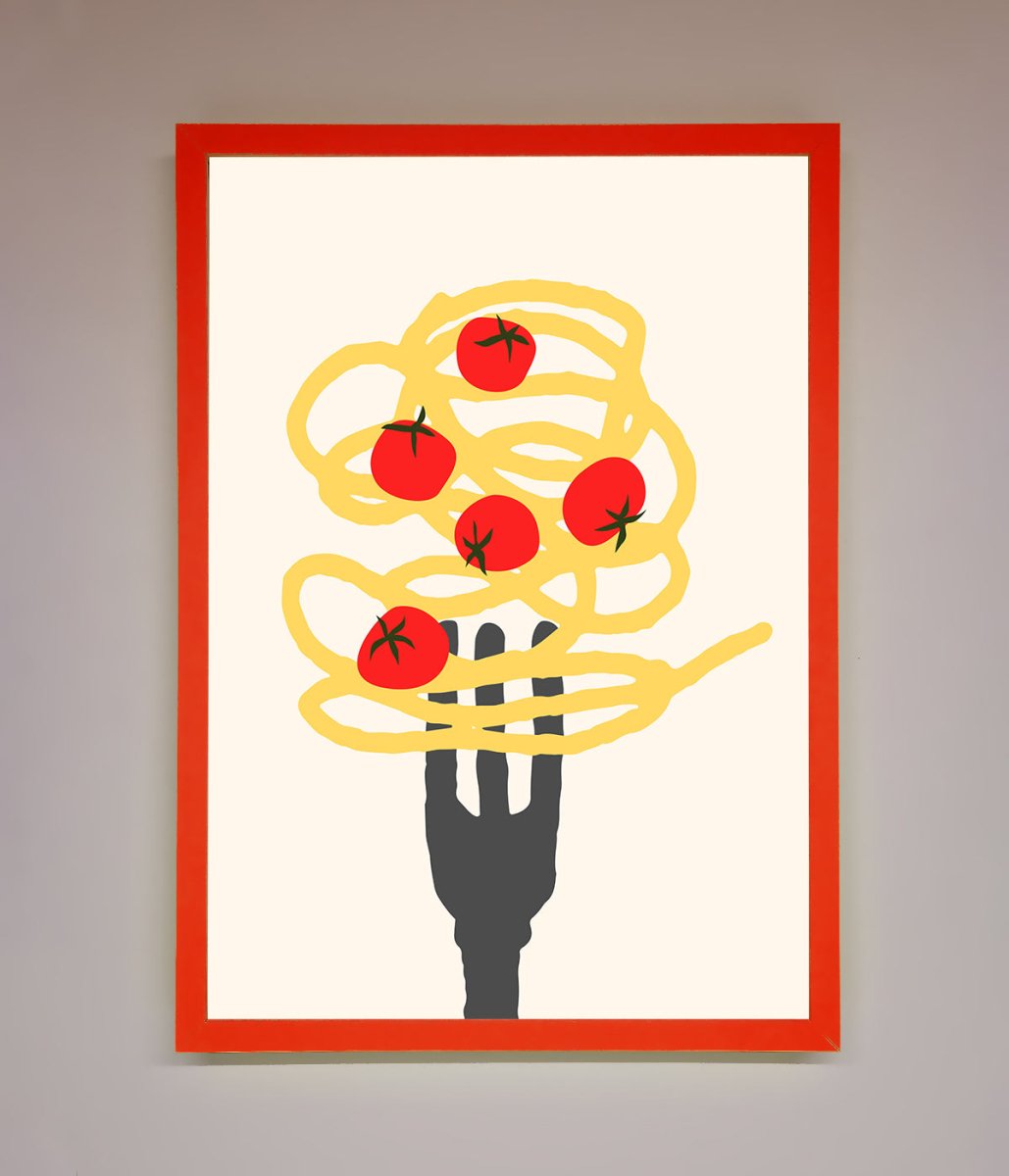 Spaghetti Folk Framed Print - Zestio