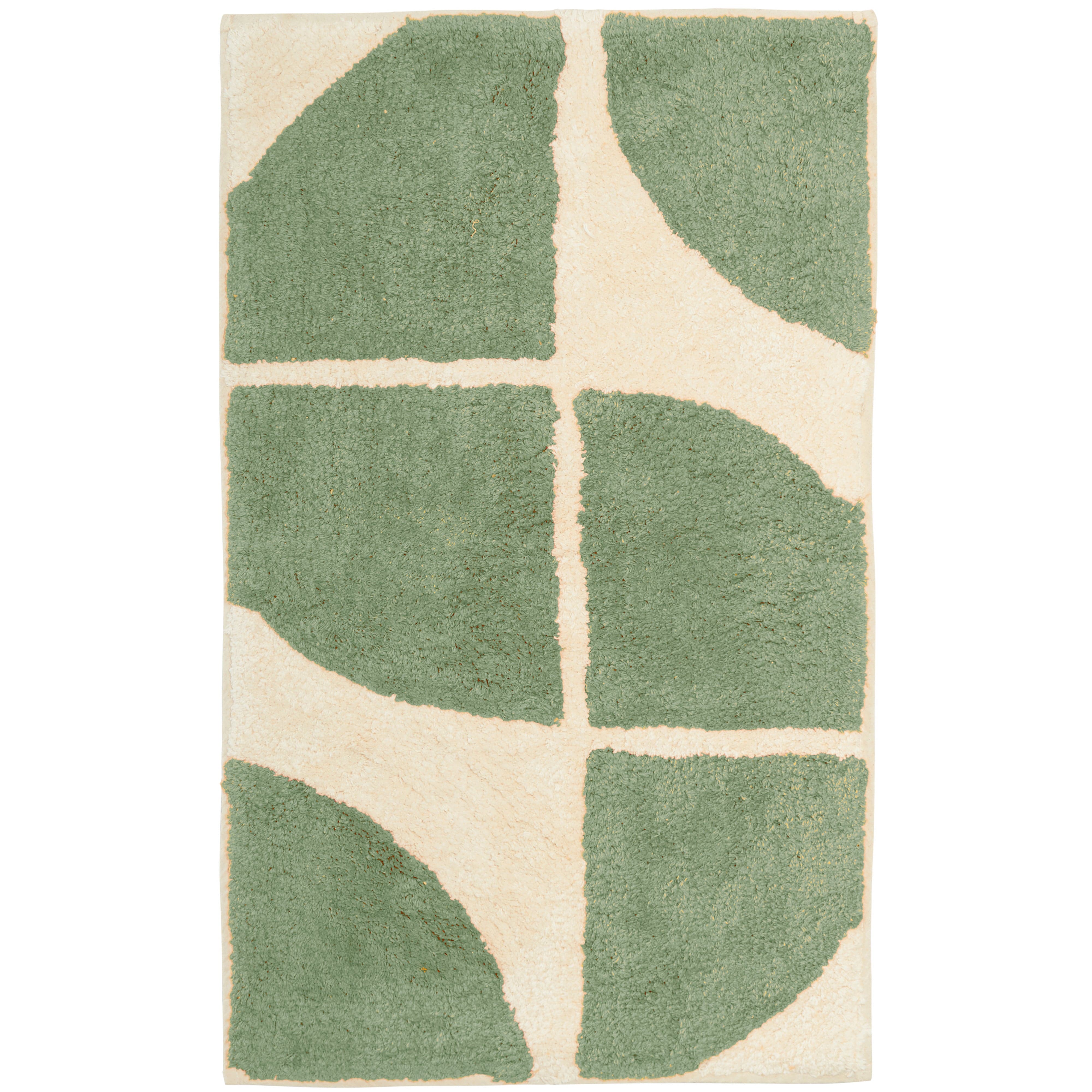 OLIVIA ROCCO Stockholm Bath Mat Non Slip Backing Super Soft Water Absorbent Cotton Blend Quick Drying Bathroom Floor Rug