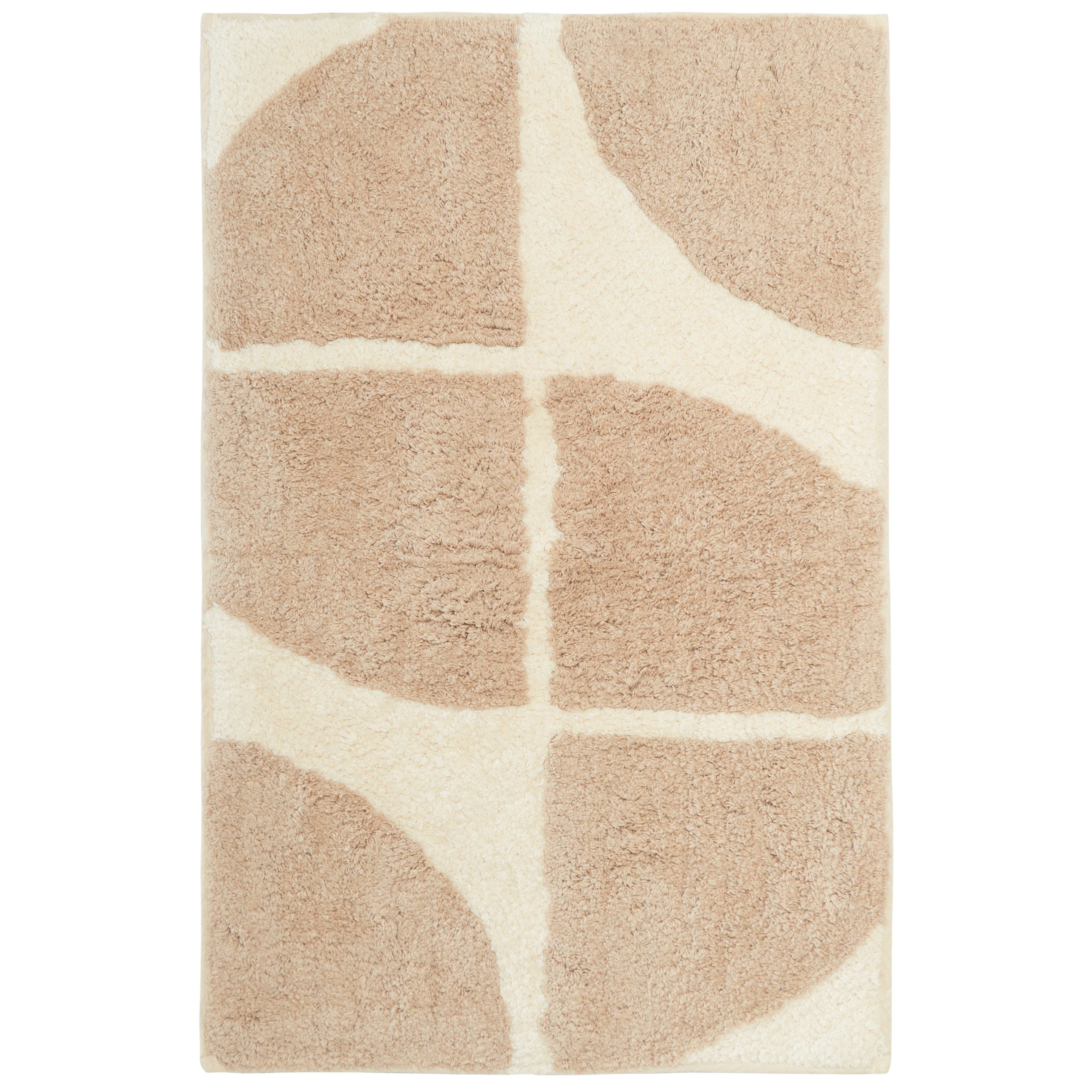 OLIVIA ROCCO Stockholm Bath Mat Non Slip Backing Super Soft Water Absorbent Cotton Blend Quick Drying Bathroom Floor Rug