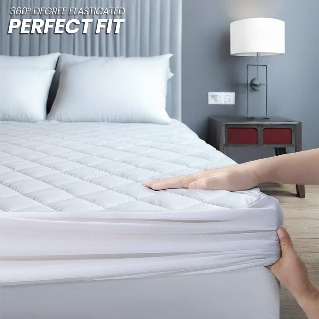 OLIVIA ROCCO Quilted Extra Deep Mattress Protector Microfibre Top Waterproof Reverse Elasticated Side Skirt All Bed Sizes Durable