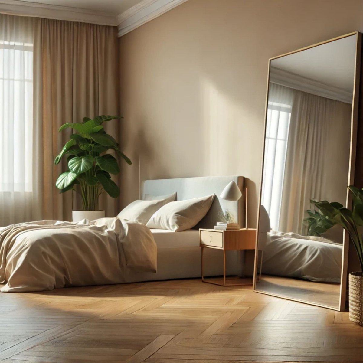 Takara - Full Length Gold Metal Rectangle Mirror - 180cm x 90cm - Zestio