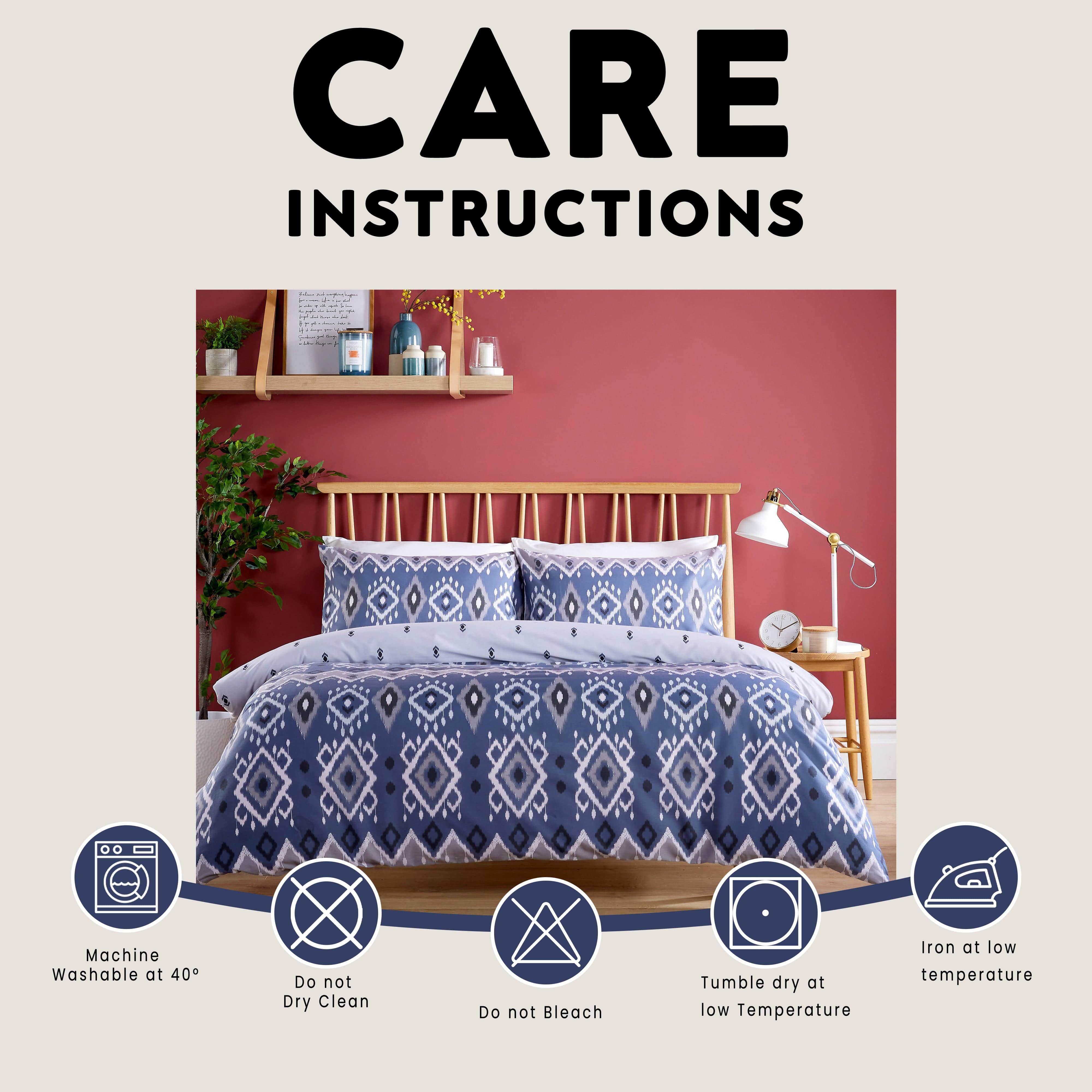 OLIVIA ROCCO Taxila Duvet Cover Set Easy Care Reversible Bedding with Pillowcases Super Soft Machine Washable Bed Linen for Bedroom Decor