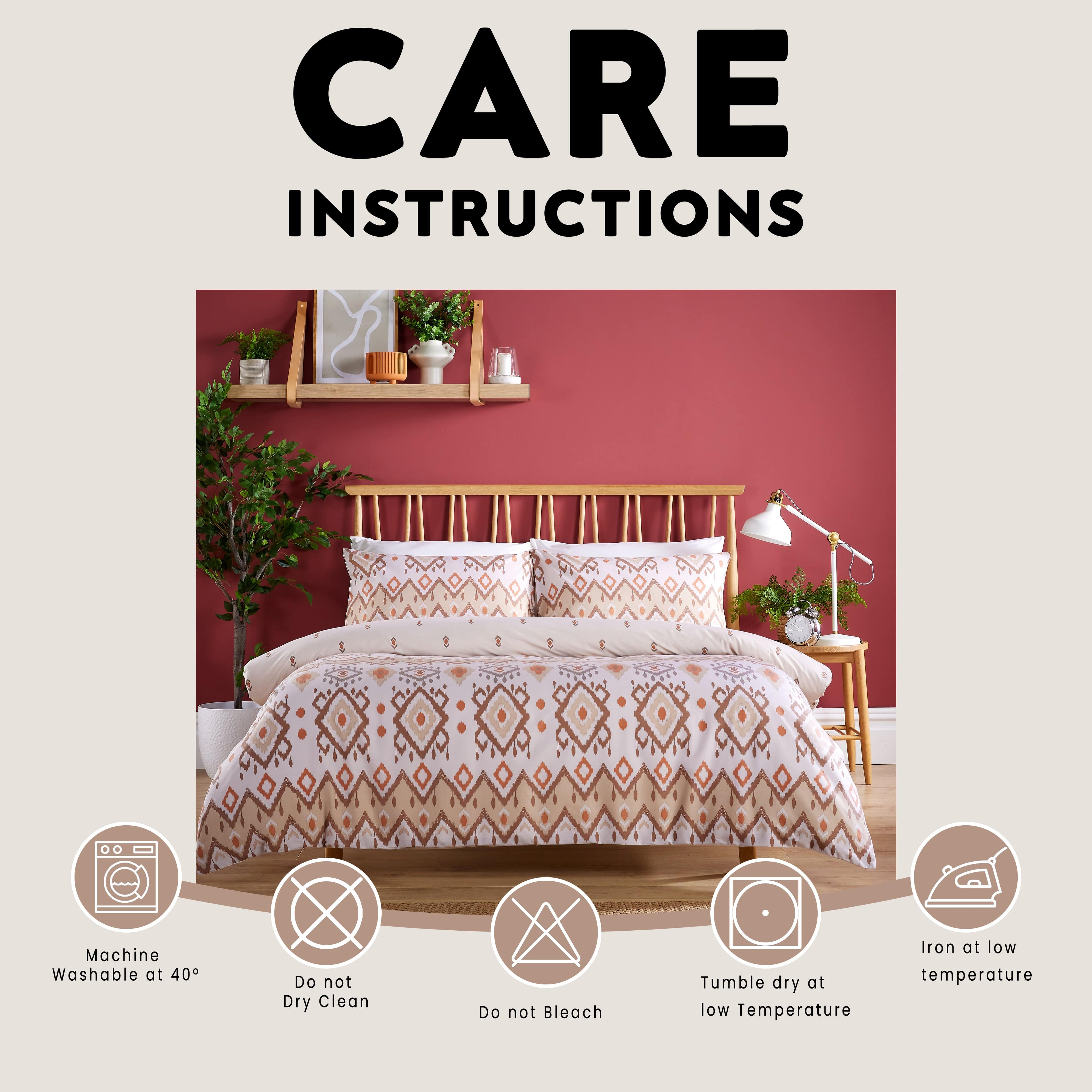 OLIVIA ROCCO Taxila Duvet Cover Set Easy Care Reversible Bedding with Pillowcases Super Soft Machine Washable Bed Linen for Bedroom Decor