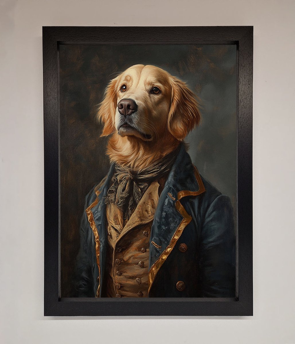 The Renaissance Golden Retiever Framed Wall Art - Zestio