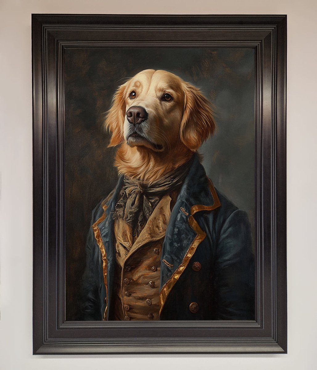 The Renaissance Golden Retiever Framed Wall Art - Zestio