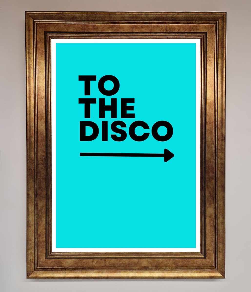 To The Disco Blue Framed Poster - Zestio
