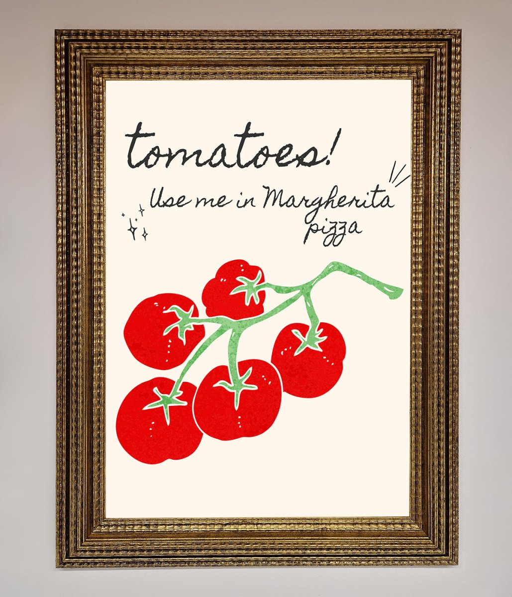 Tomatoes For Pizza Framed Poster - Zestio