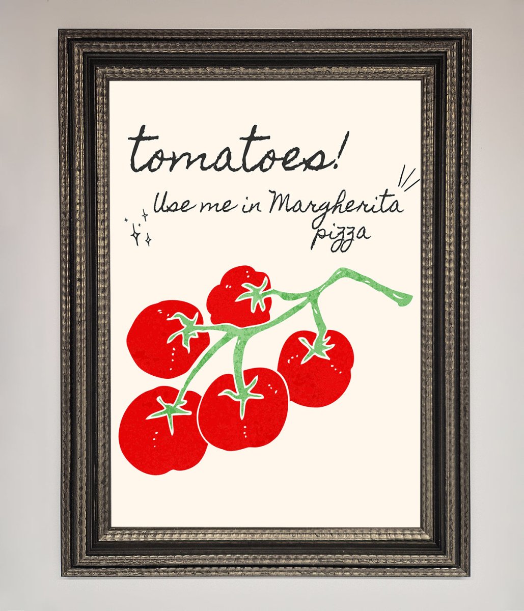 Tomatoes For Pizza Framed Poster - Zestio