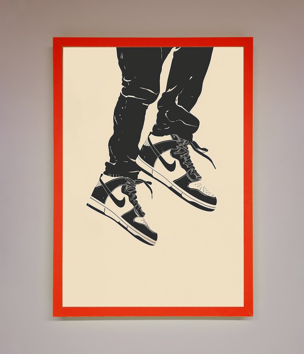 Trainers Bouncing Framed Wall Art - Zestio