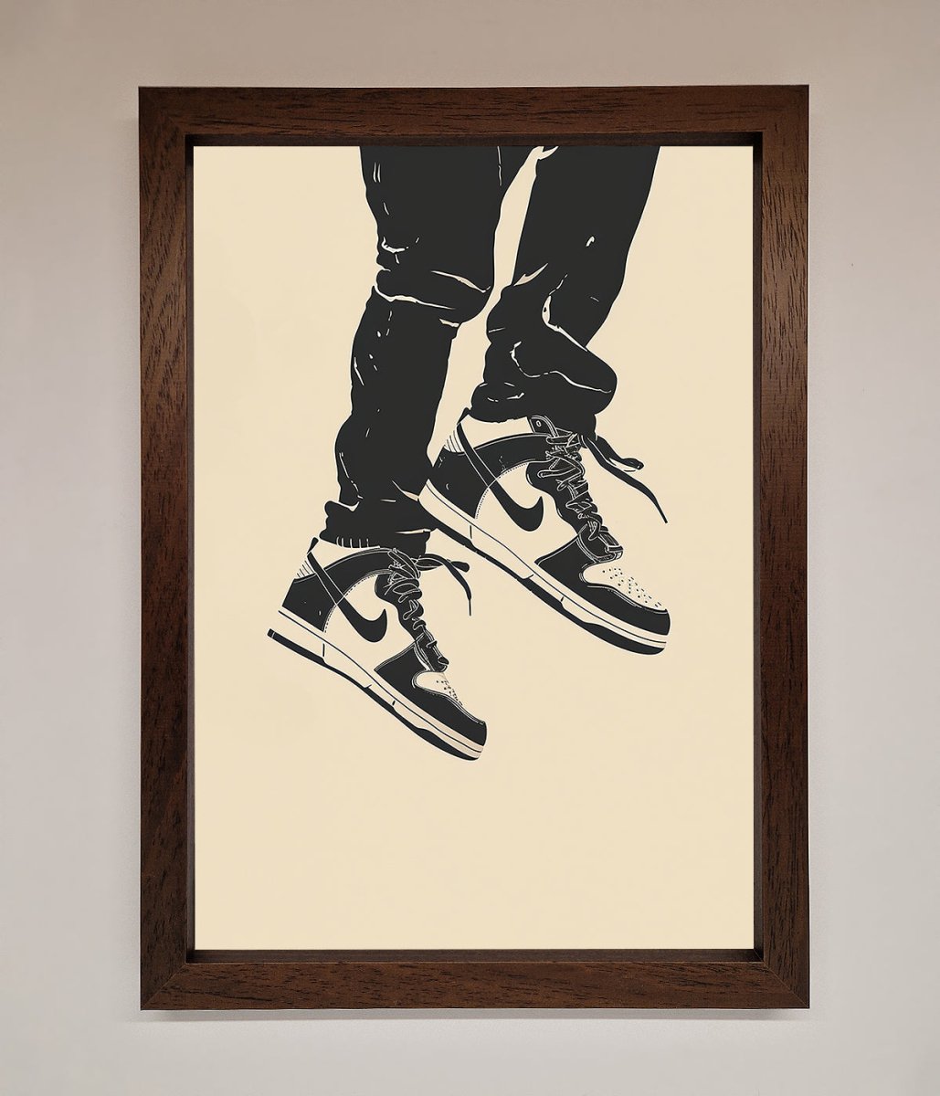 Trainers Bouncing Framed Wall Art - Zestio
