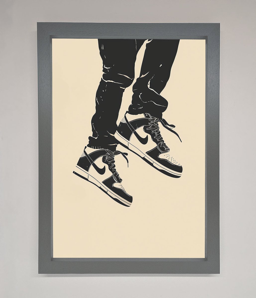 Trainers Bouncing Framed Wall Art - Zestio