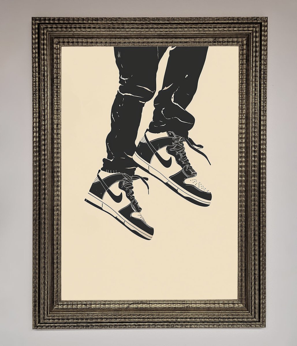 Trainers Bouncing Framed Wall Art - Zestio