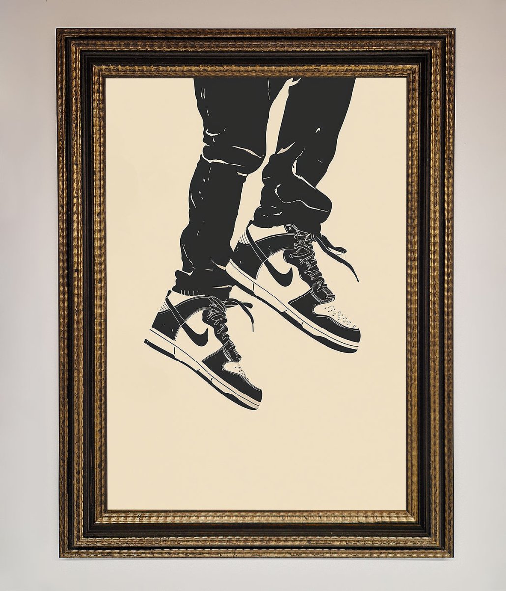 Trainers Bouncing Framed Wall Art - Zestio