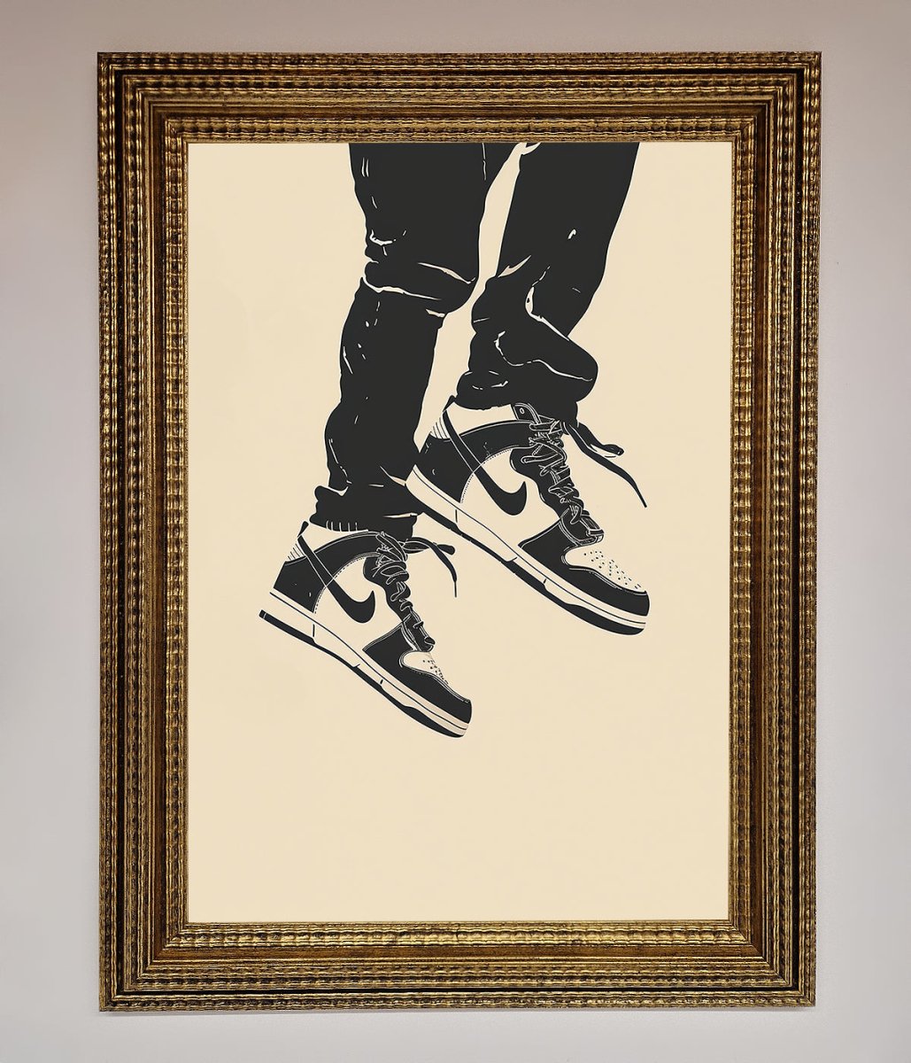 Trainers Bouncing Framed Wall Art - Zestio