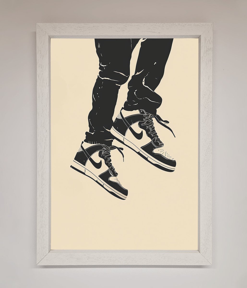 Trainers Bouncing Framed Wall Art - Zestio