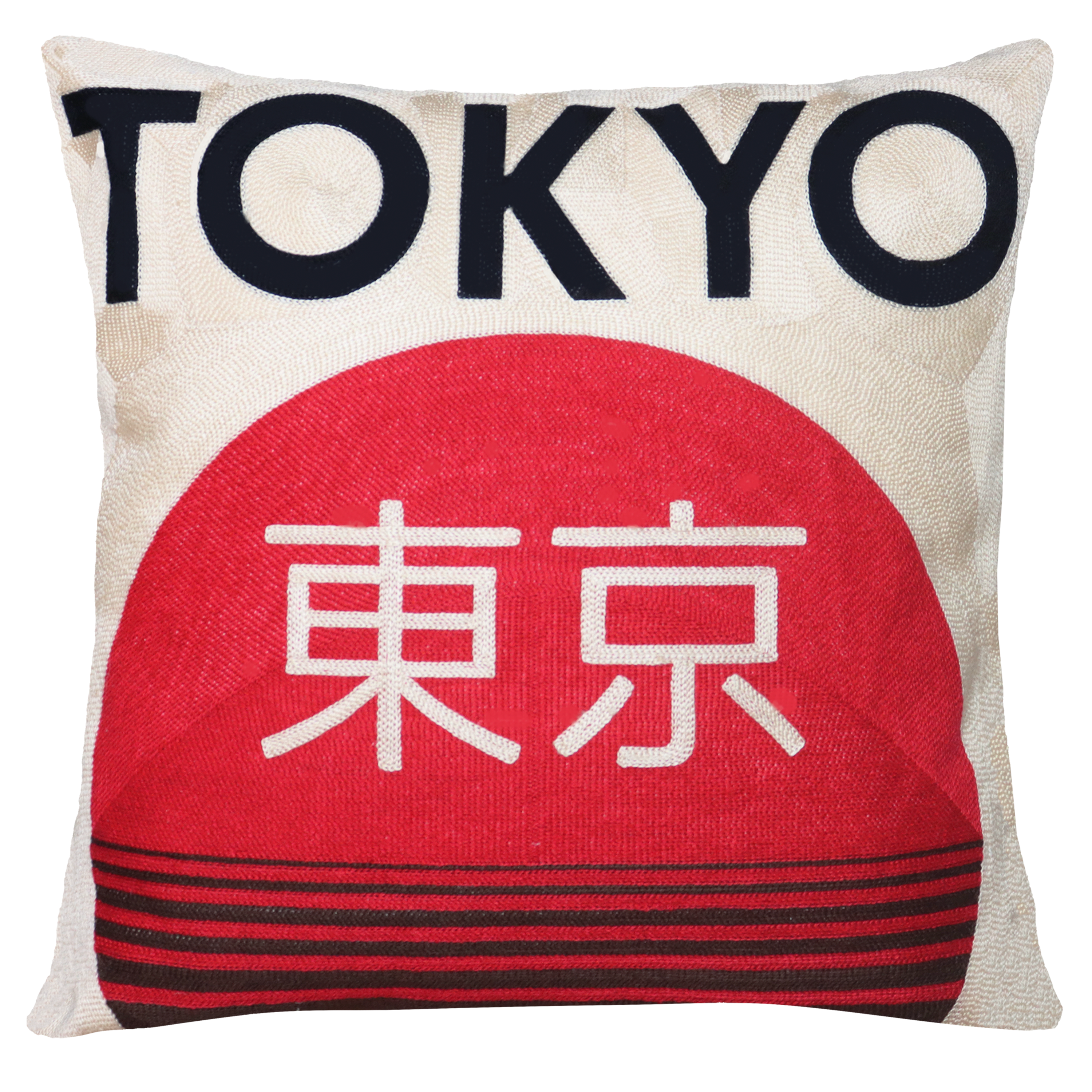 Tokyo Needlepoint Pillow – Japanese Graphic Design