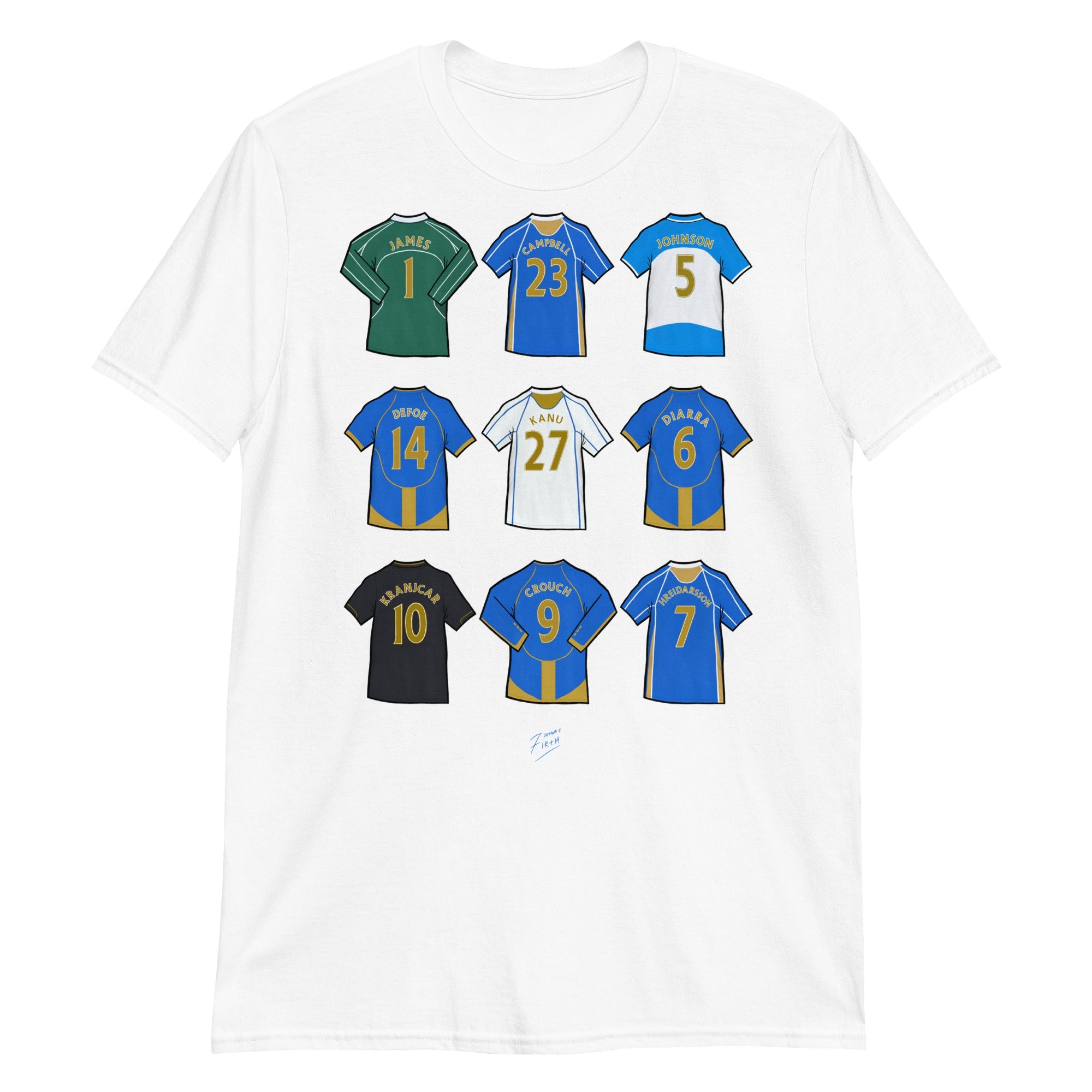 Portsmouth Legends Shirts Illustrated Football Themed T-Shirt