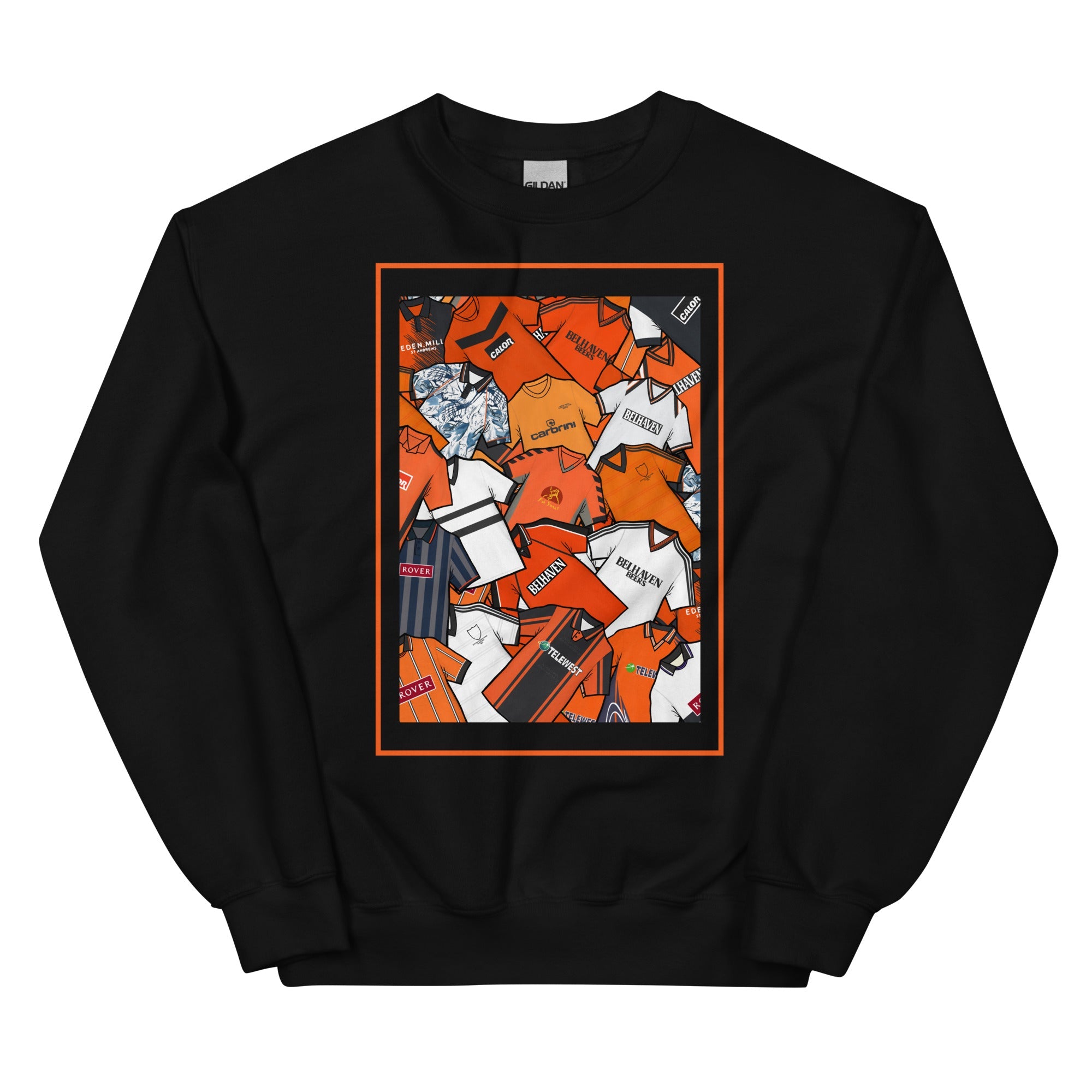 Dundee Utd Classic Shirts Collage Of Retro Football Unisex Sweatshirt