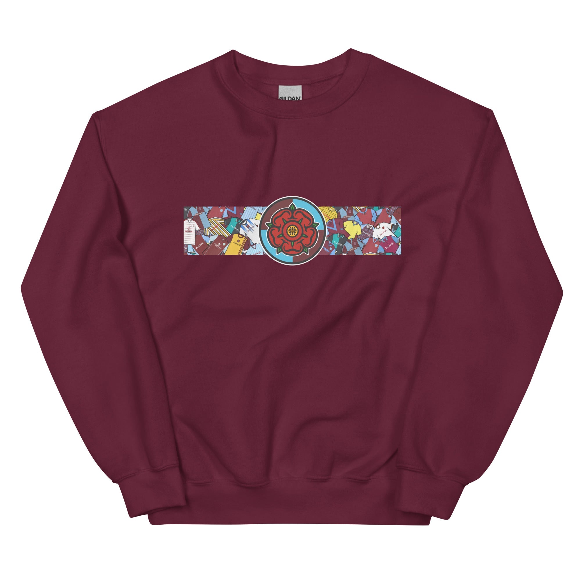 Burnley Lancashire Rose Retro Football Unisex Sweatshirt