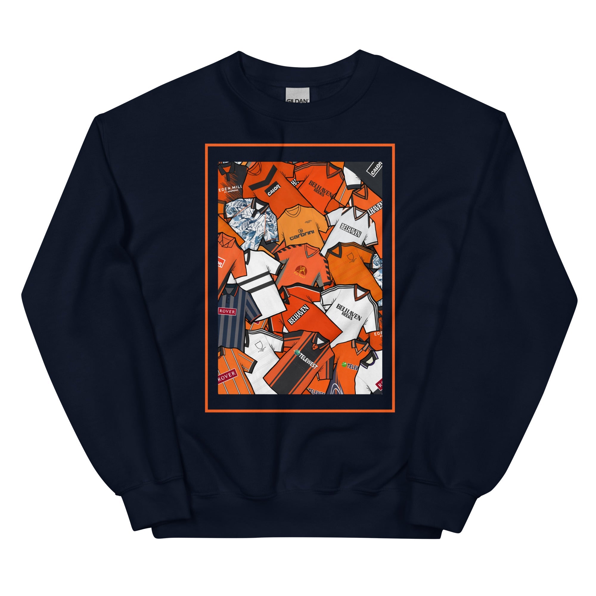 Dundee Utd Classic Shirts Collage Of Retro Football Unisex Sweatshirt