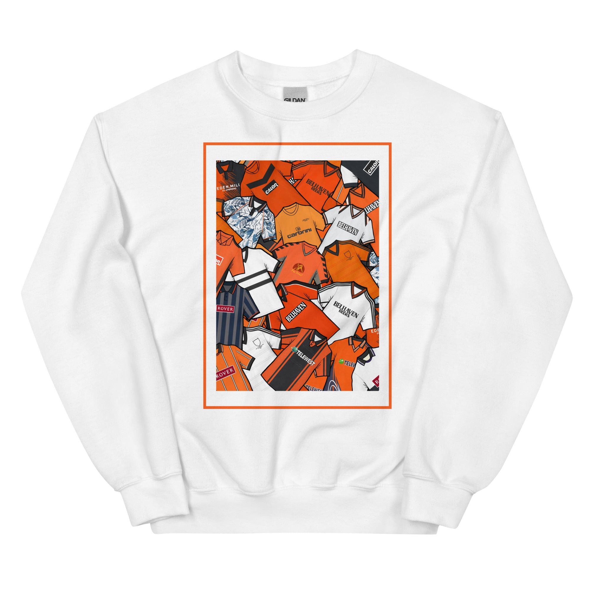 Dundee Utd Classic Shirts Collage Of Retro Football Unisex Sweatshirt