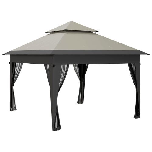 Outsunny 3 x 3(m) Pop Up Gazebo, Instant Shelter with Mosquito Netting, Grey