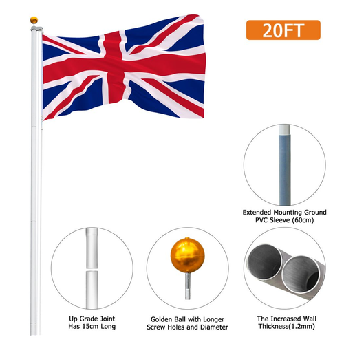 5.1*5.1*600cm Aluminum Alloy Splicing Flagpole Adjustable And Retractable Courtyard Outdoor Flagpole