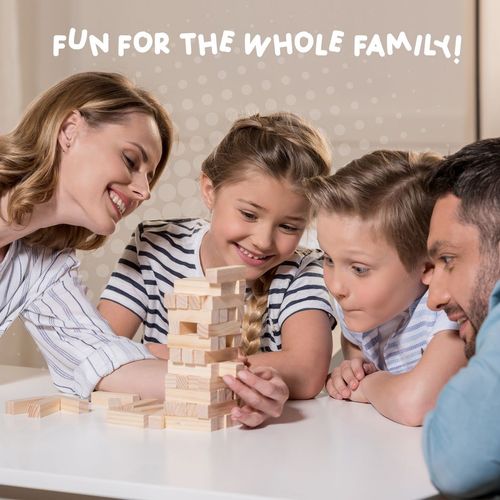 Bascuda Classic Wooden Wooden Balance Tumbling Tower Game