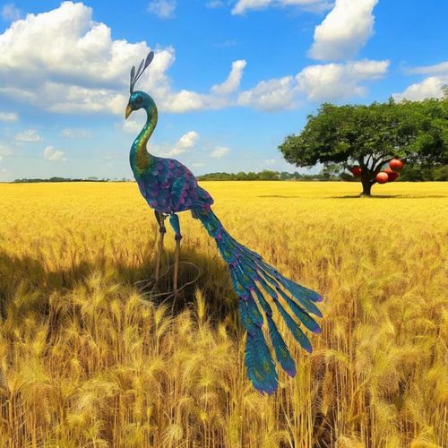 71CM METAL PEACOCK