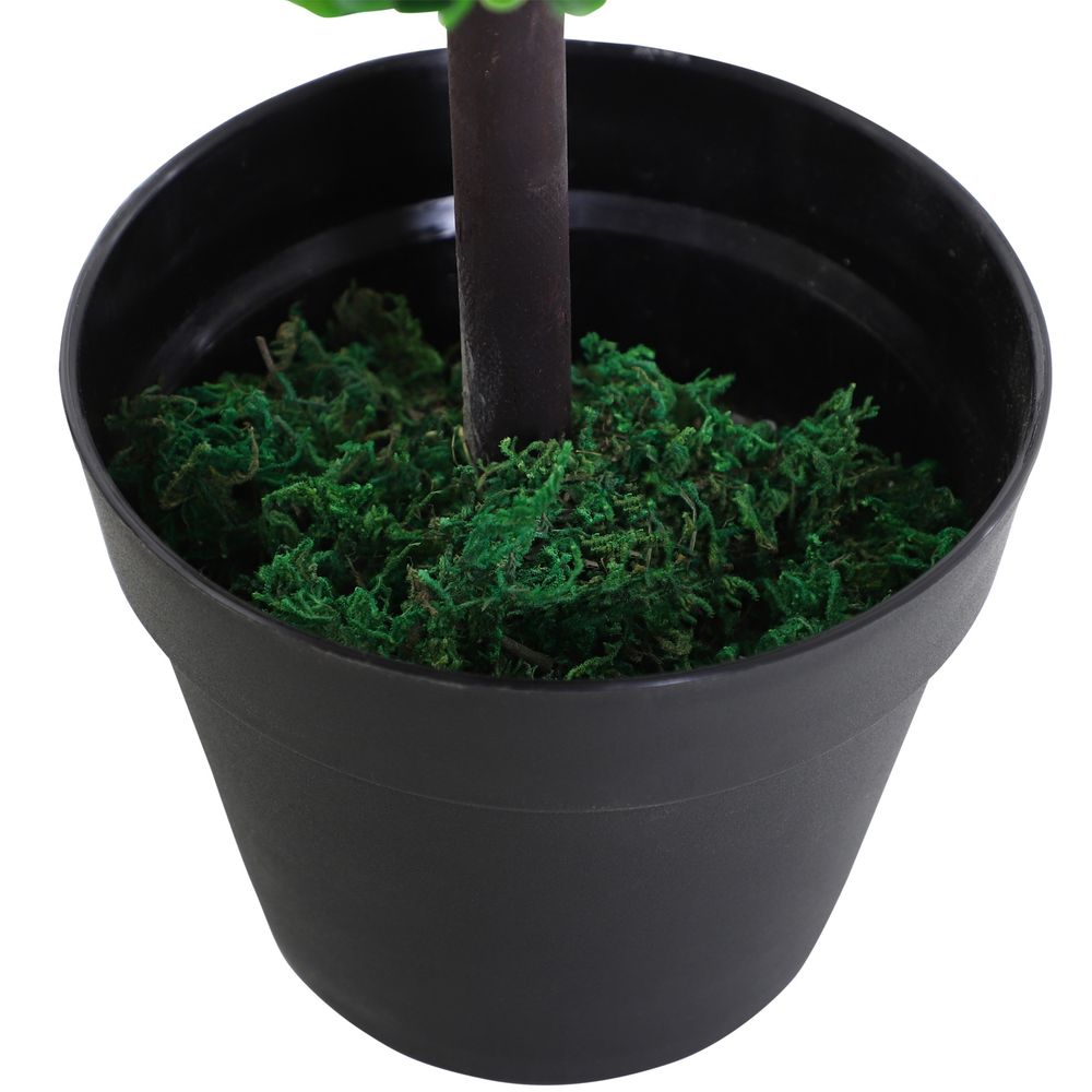 Outsunny PE Set of 2 Artificial Boxwood Three Balls Topiary Plant