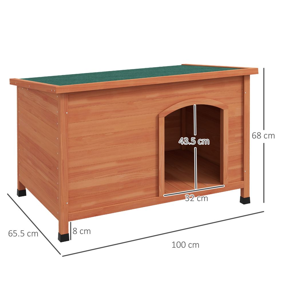 PawHut Wooden Dog Kennel with Removable Floor, Openable Roof