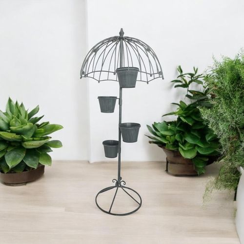 130CM GREY METAL GARDEN PLANTER