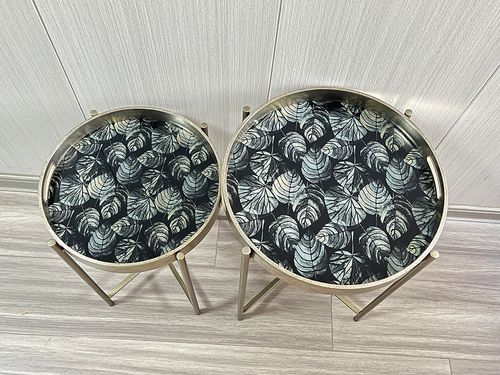 63/53CM SET 2 ROUND TABLES